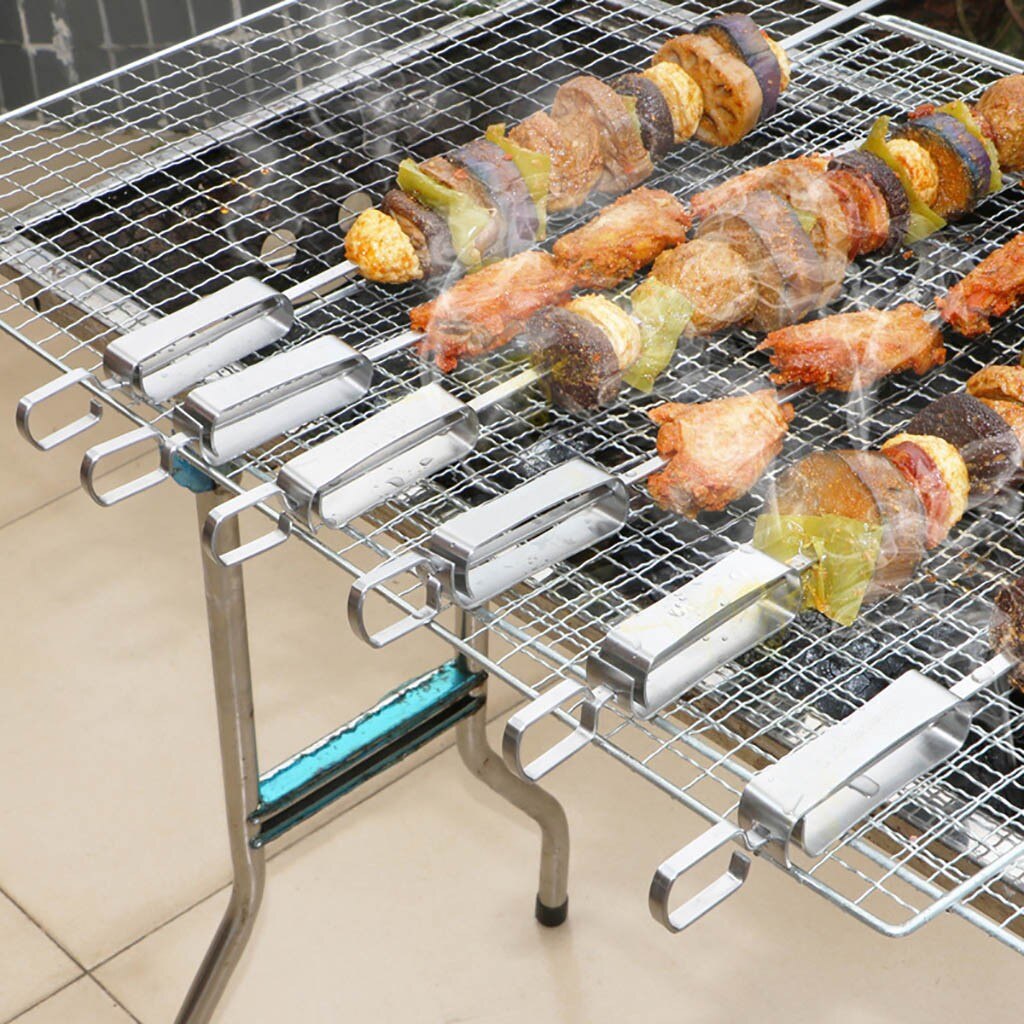 Keuken Accessoires Bbq Rvs Shish Kabob Spiesjes Barbecue Stok Grillen Lange Naald 8Pcs Cocina Keuken Для Кухни