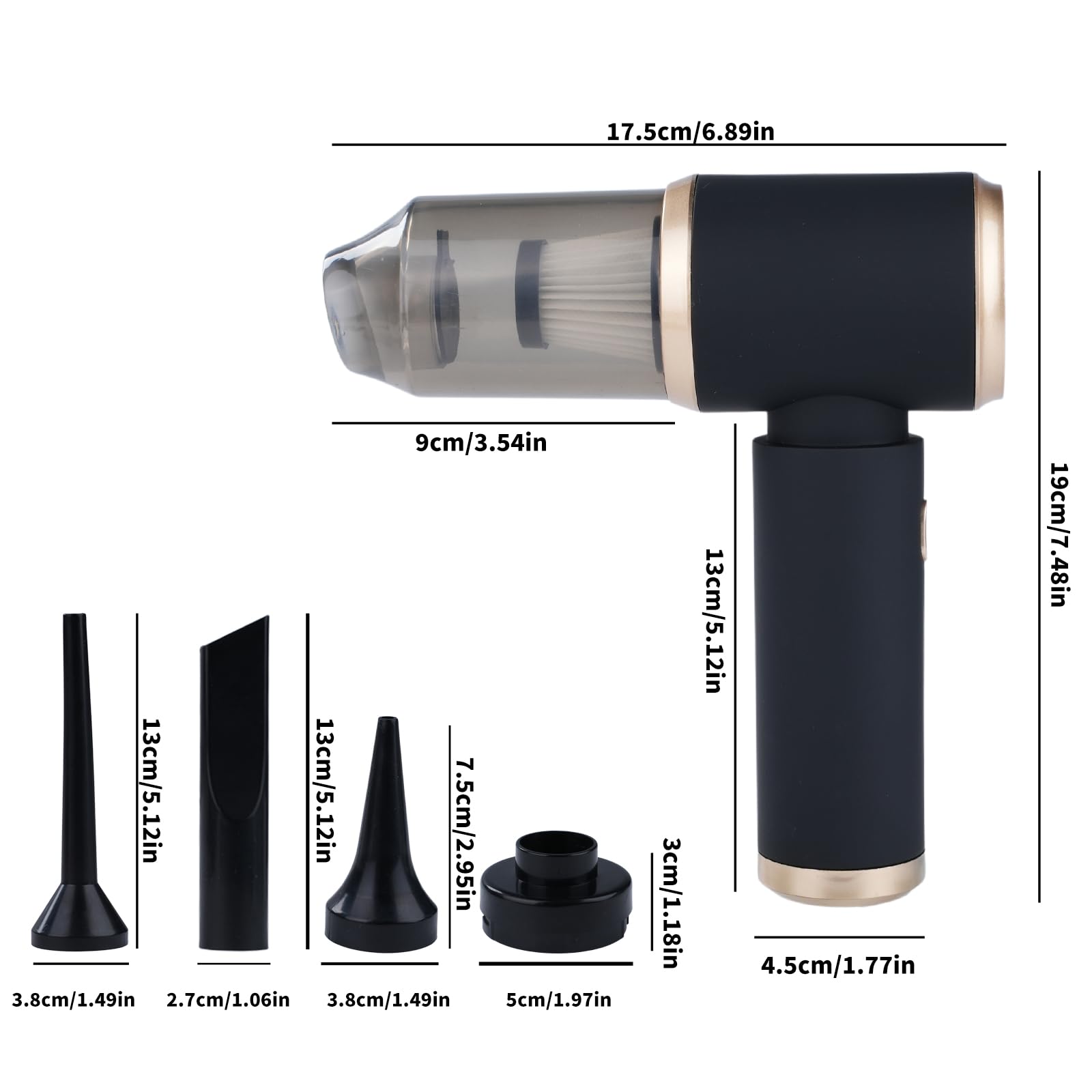 Mini-autostofzuiger Opladen Krachtige draagbare draadloze stofzuiger en luchtstofzuiger Toetsenbordstofdoek voor thuiskantoor Huisdier: Default Title