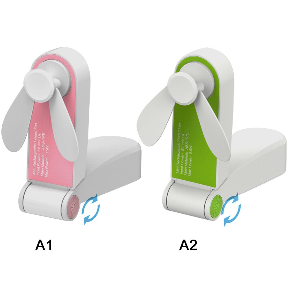 USB Pocket Folding Fans Electric Portable Fans Household Appliances Desktop Electric Home Office Handheld Fan