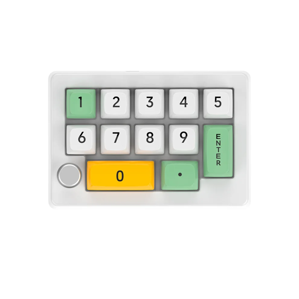 12 Tasten USB-kabelgebundene mechanische Tastatur, Multifunktionsknopf RGB-LED-Tastatur mit Hintergrundbeleuchtung, Makrounterstützung für einhändige Spielen-Tastatur: Braun