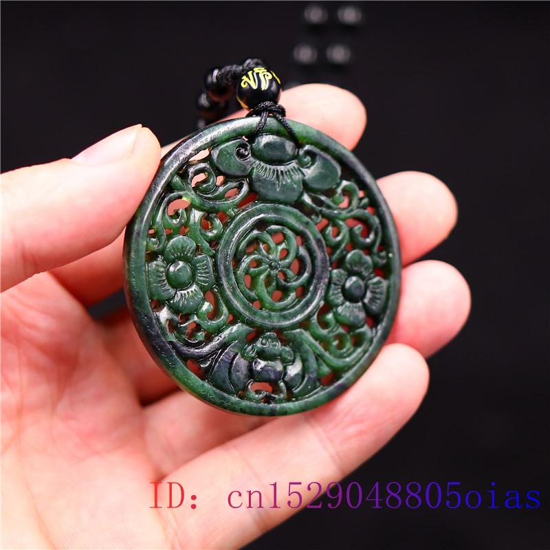 Jade Bat Hanger Mode Gesneden Charm Sieraden Chinese Ketting Natuurlijke Zwart Groen Amulet