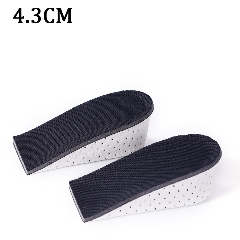 Invisible Height Increase Insoles Unisex Insole Height Lift Adjustable Cut Shoe Heel Insert Taller Support Absorbant Foot Pad: half size 4.3CM