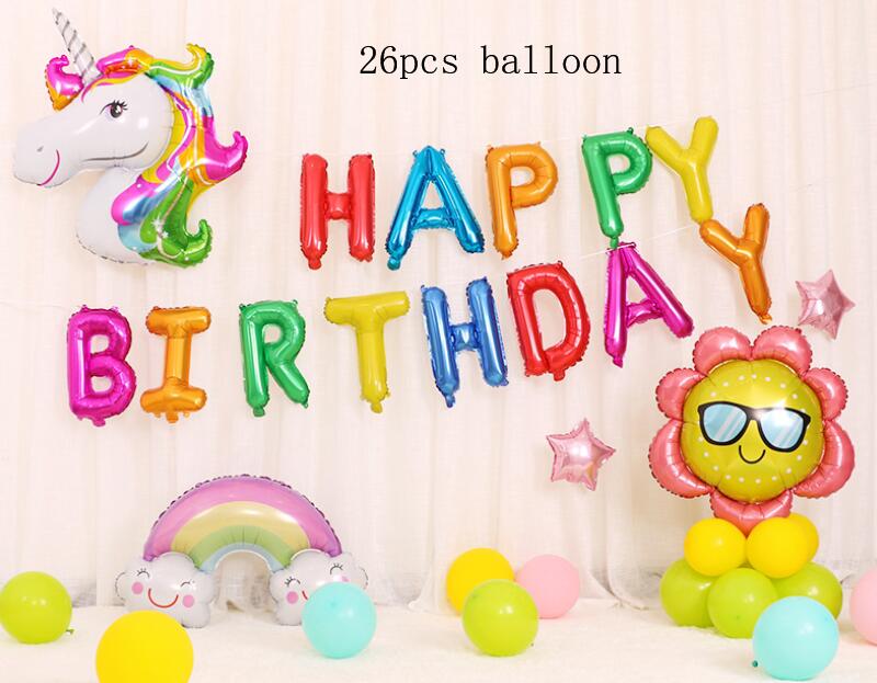 Børns fødselsdagsfest dekoration tegneserie dyr form fødselsdag ballon sæt baby shower dekoration brev ballon: 3