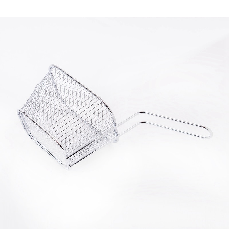 Mini French Deep Fryers Basket Net Mesh Fries Chip Kitchen Tool Stainless Steel Fryer Home Mini French Fries Baskets Strainer