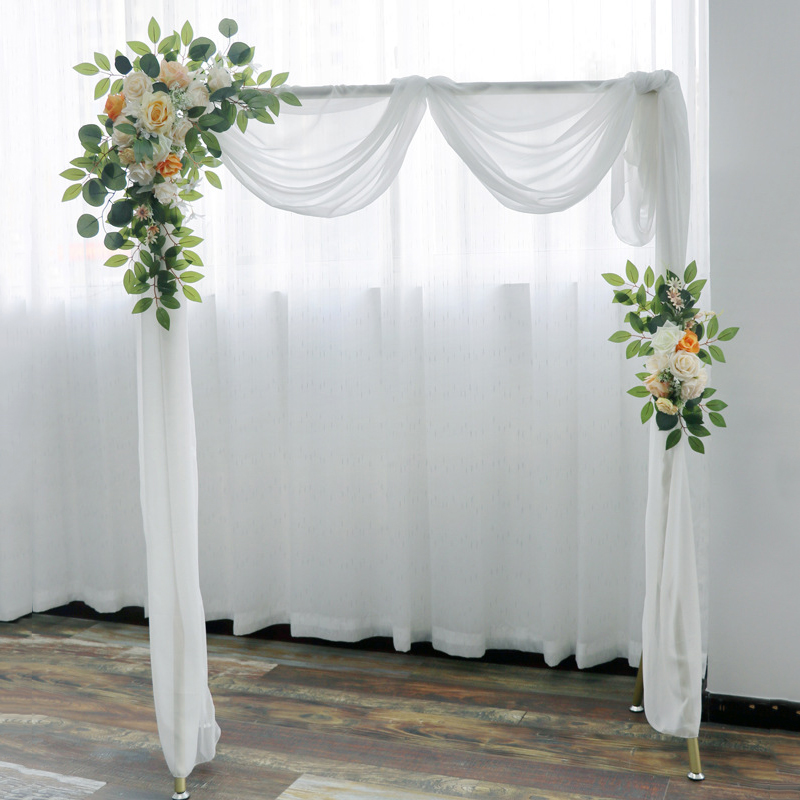 Guirlande artificielle pour arc de mariage, 2 pièces/ensemble, accessoires, carte de bienvenue, décor de panneau mural Floral, Arrangement de rangée de fleurs, exposition de fenêtre