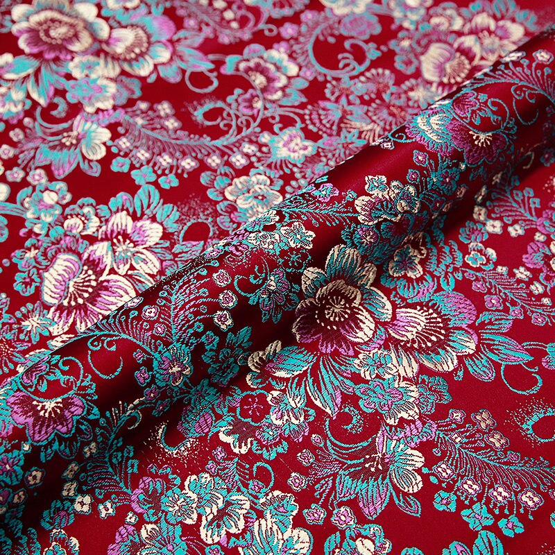 Brocado padrão jacquard tecidos de alta qualidade vestido de cetim material para costura cheongsam e quimono diy designer