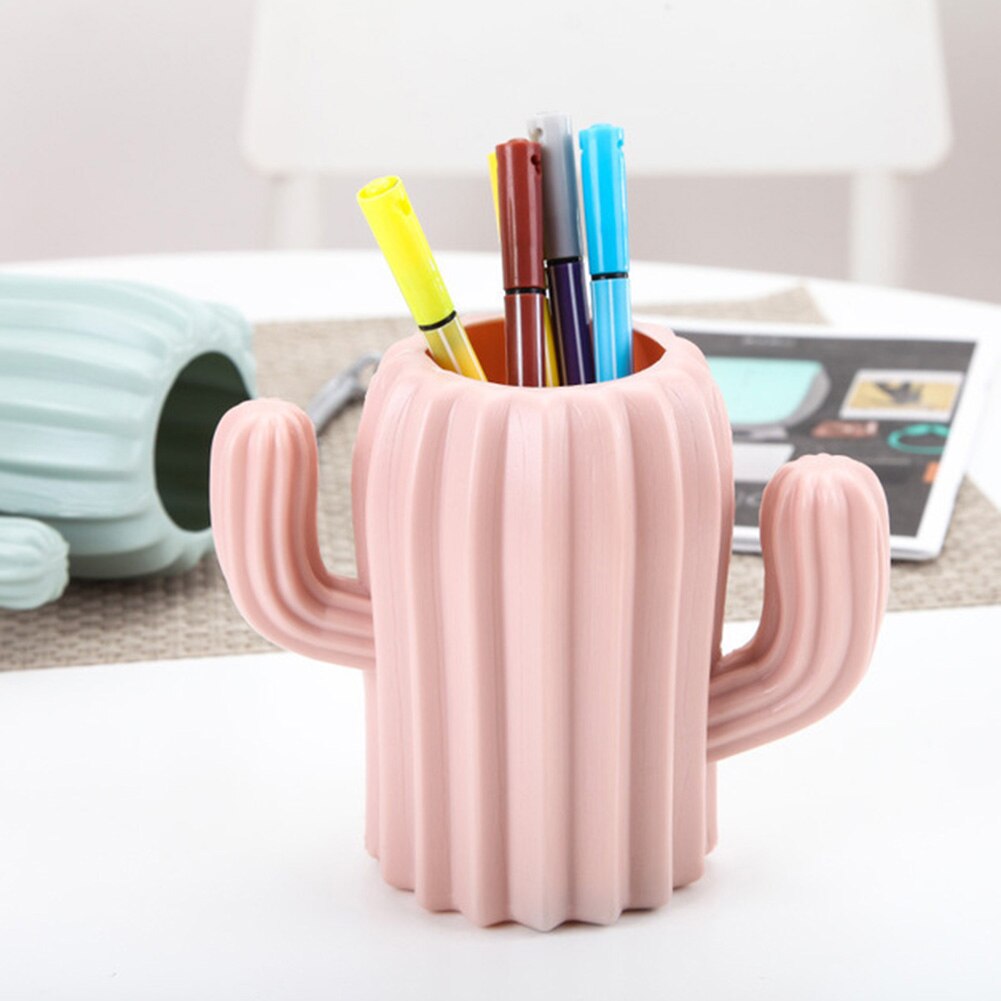 Домашний декор Plastic Cactus Shaped Vase Dried Flower Pot Holder Home Office Desktop Decor цветы в горшках декор