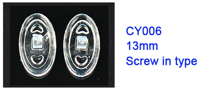 500 stück = 250 paar Oval Silikon nasenpads größe 11mm 12mm 13mm 15mm 16mm schraube in drücken in: Schraube in 13mm