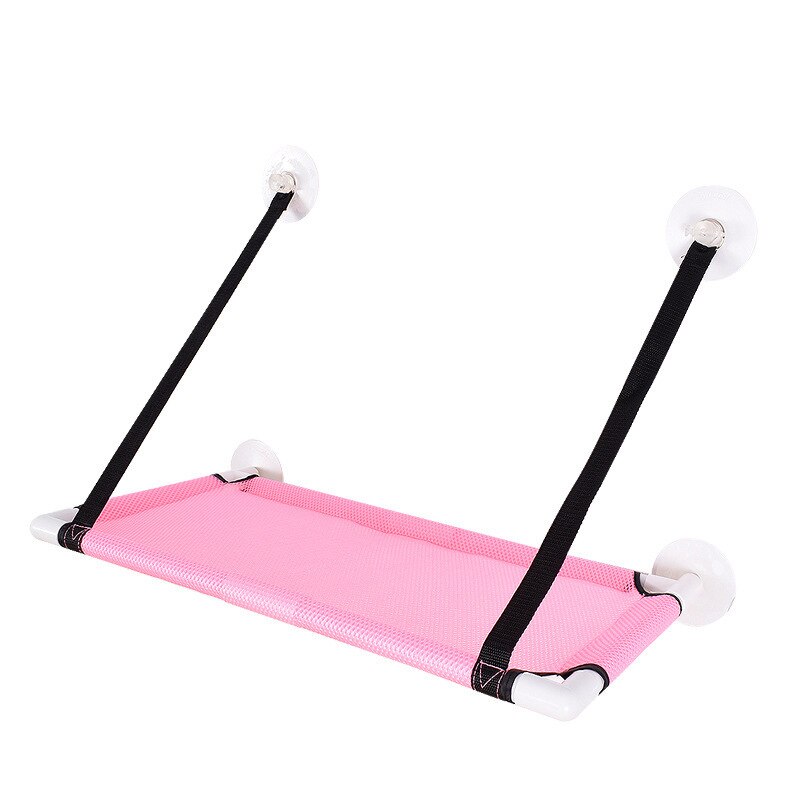 Bonitas camas colgantes para mascotas, asiento montado en ventana para gatos, hamaca, cama para ventana, asiento de copa para mascotas, cama para gatos: pink