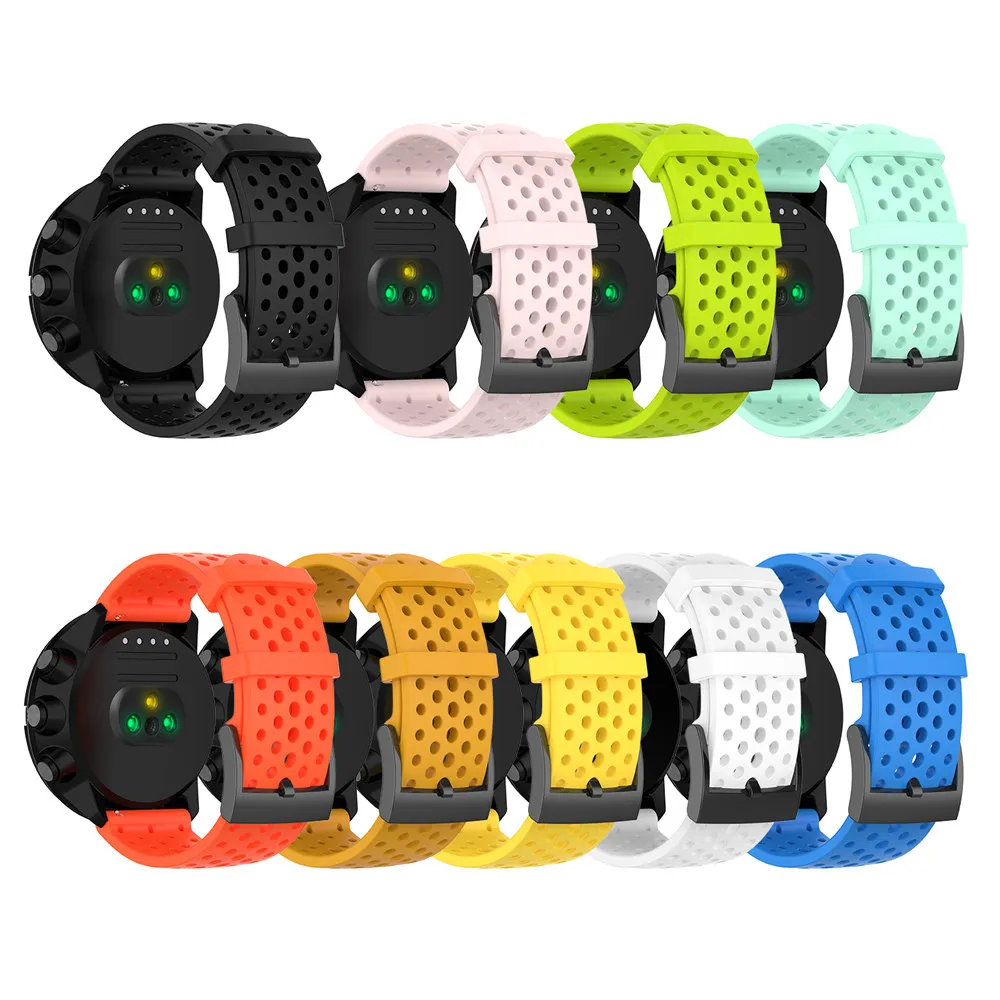 Silikon-Armband für Suunto Spartan Sport Wrist HR für Suunto 9/9 Baro/Suunto7/D5 Uhr 24 mm Ersatzarmband