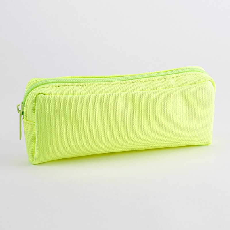 Pencil case female simple large capacity male pen case student cute stationery bag ins tide girl stationery box: Green