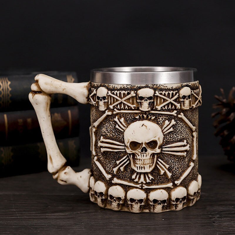 2020 novo design polyresin caneca de café copo artesanal resina criativa 3d caneca de café copo de lava osso: 008