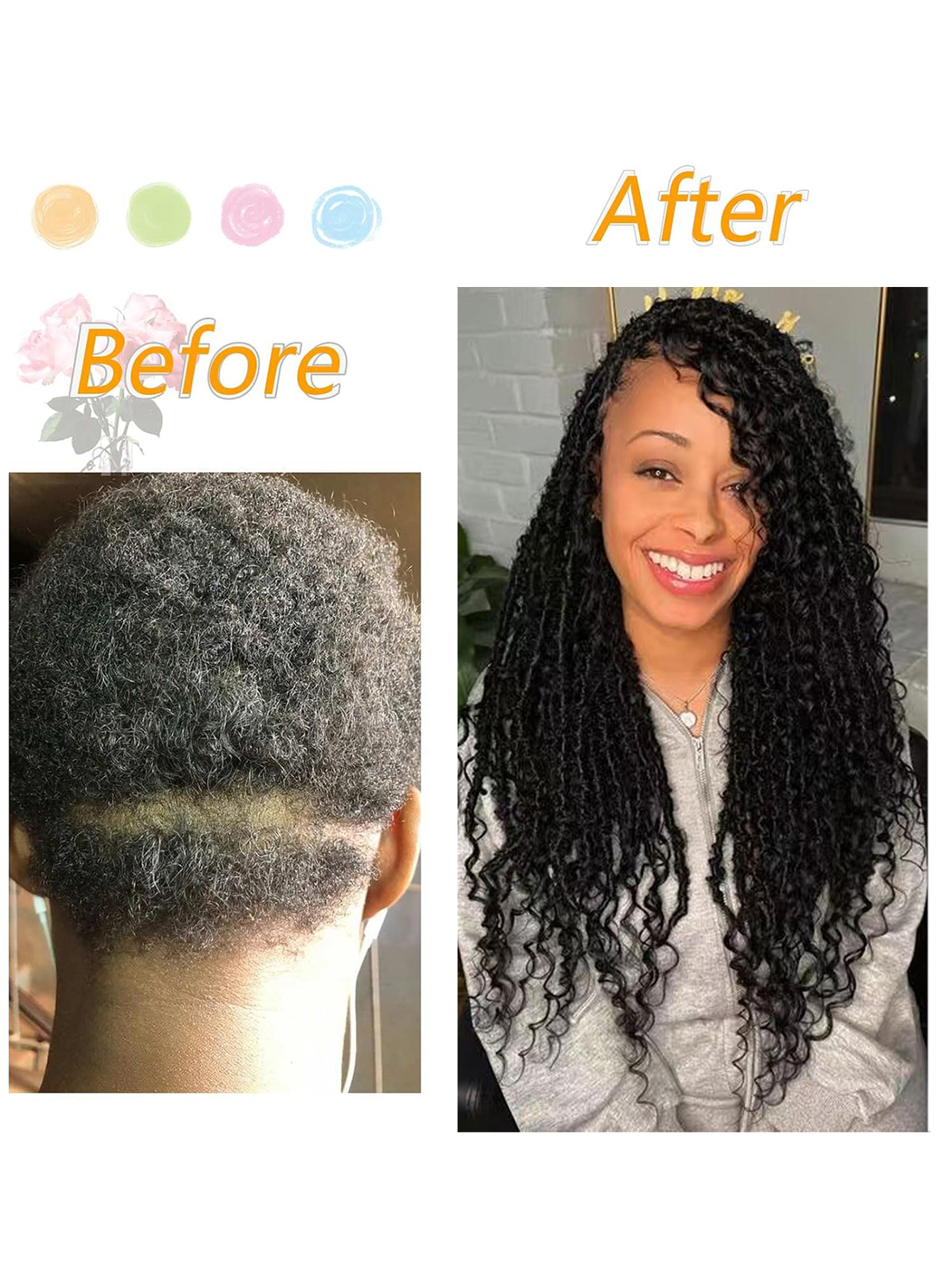 Goddess Locs Crochet Hair Pre Looped for Women, Boho Crochet Locs with Curly Ends