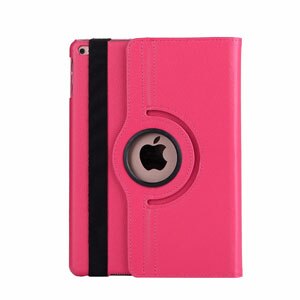 Para ipad Mini1/2/3 Funda para tableta con soporte giratorio de 360 grados Funda de cuero tipo Folio para ipad Mini 2 Mini 3 7,9 pulgadas Funda: rose red