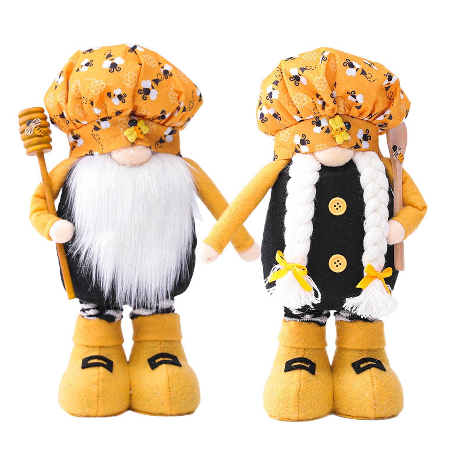 4 #2 Stuks Nordic Bumble Bee Gestreepte Gnome Citroen Faceless Pop Opknoping Ornament Pop Decoratieve Pluche Pop Engeltje hangend: A