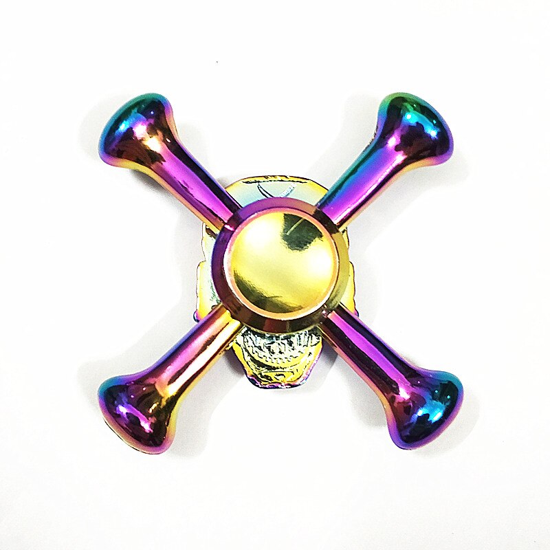 Big ghost bone Fidget Spinner Metal Rainbow Dragon Hand Finger Spinners Autism ADHD Focus Anxiety Relief Stress