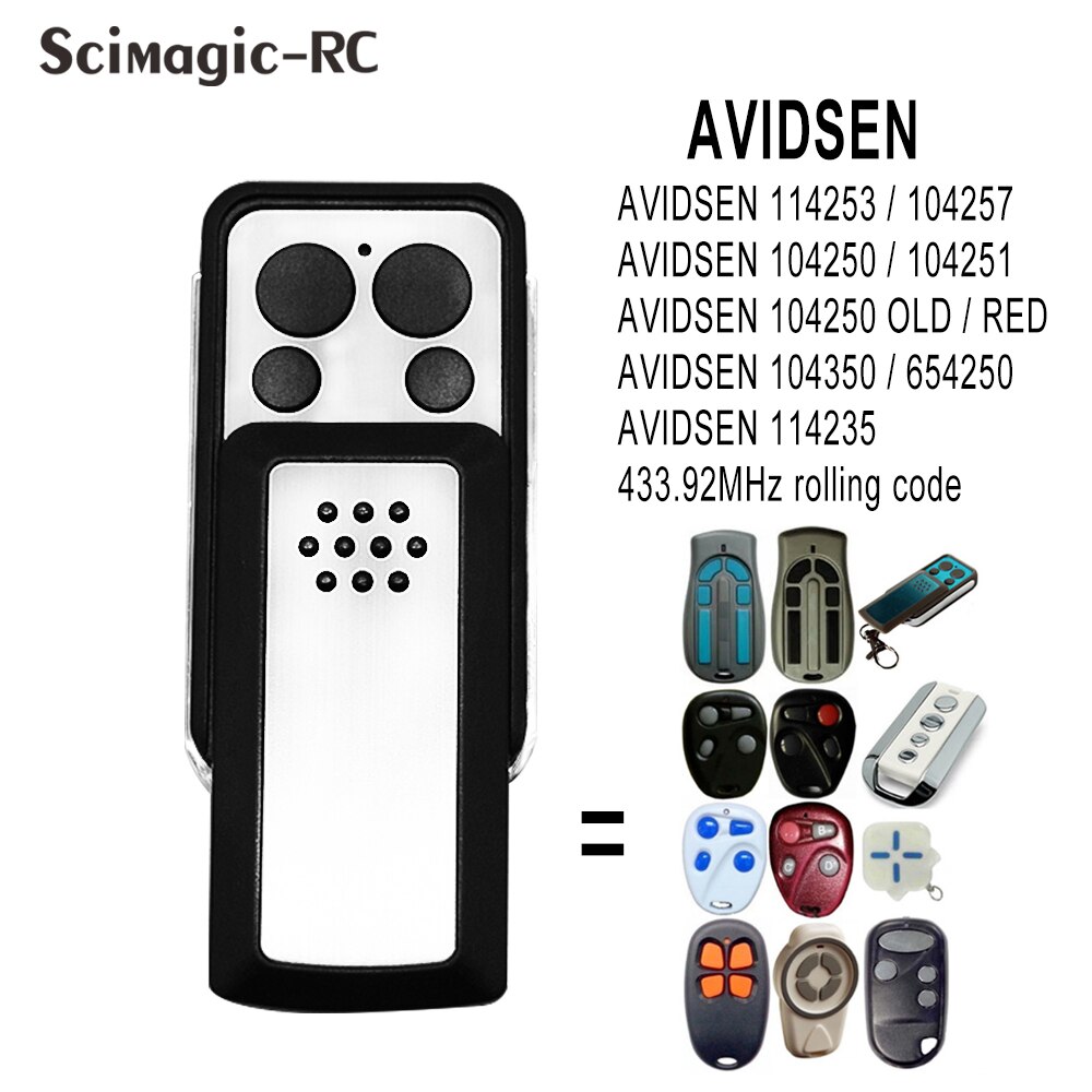 Avidsen 114253 Garagedeur Afstandsbediening Compatibel Met 433Mhz Avidsen 114253 104257 104251 Extel Thomson Garagedeur Opener