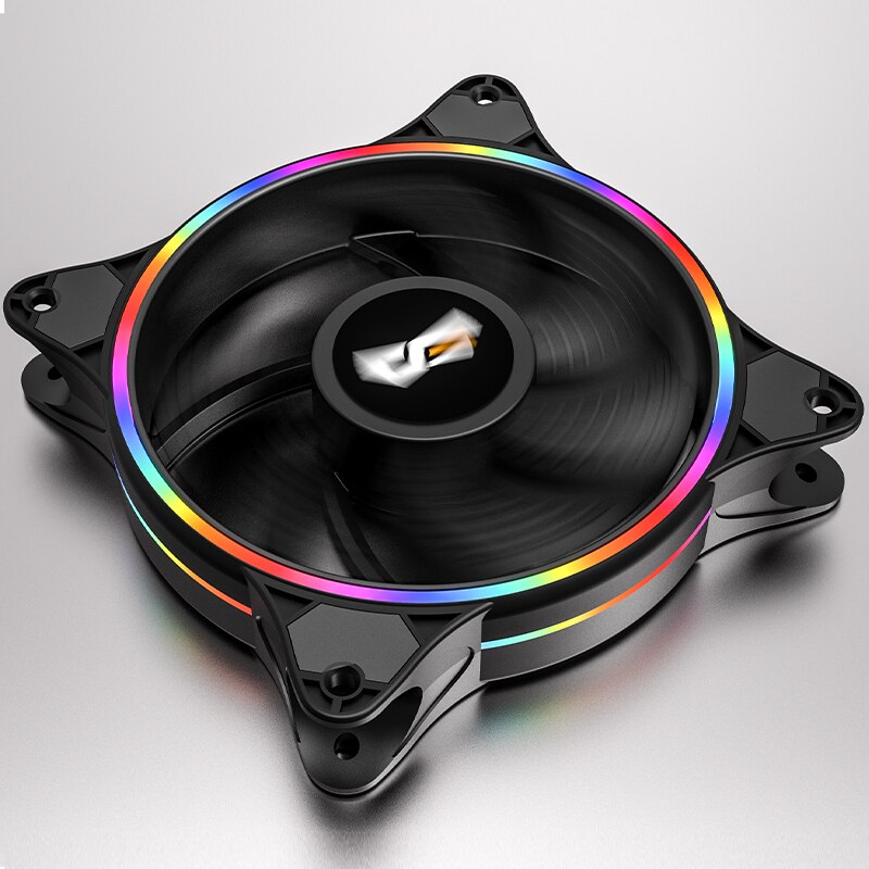 Darkflash D1 120Mm Pc Computer Regenboog Led Fan 12Cm 4pin Desktop Pc Computer Wit Koeler Stille Case Rgb fan Cooling Fans
