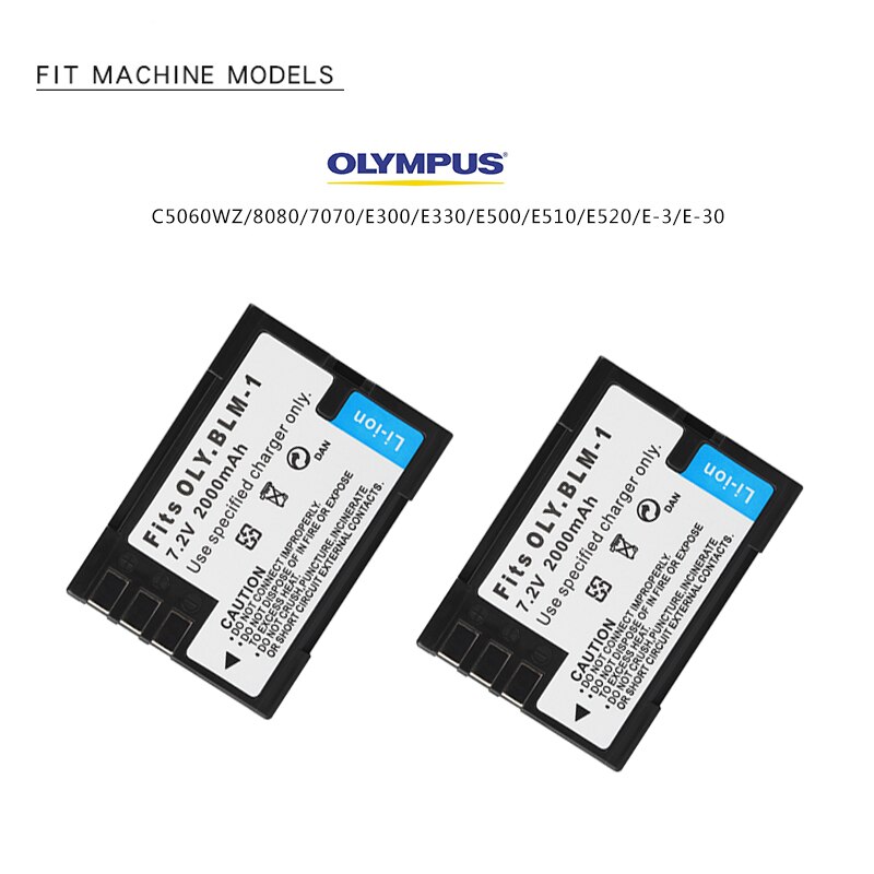 Ps-blm 1 batterikamera 2000 mah til olympus c -5060 c-7070 c-8080 e-30 e-300 e-330 e-500 e-510 e-520 e3 e30 blm 1 8.4v lader