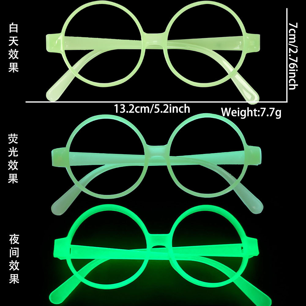 Selvlysende briller neonfargeskiftende briller lysende rekvisitter fluorescerende temafest uv-glød festdekorasjonsutstyr