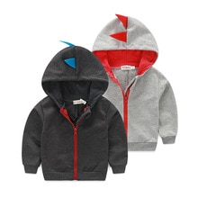 Toddler Infant Baby Boy Dinosaur Long Sleeve Casual Hooded Zipper Tops Jacket Coat Sweatshirt Trendy Clothes 0-3T