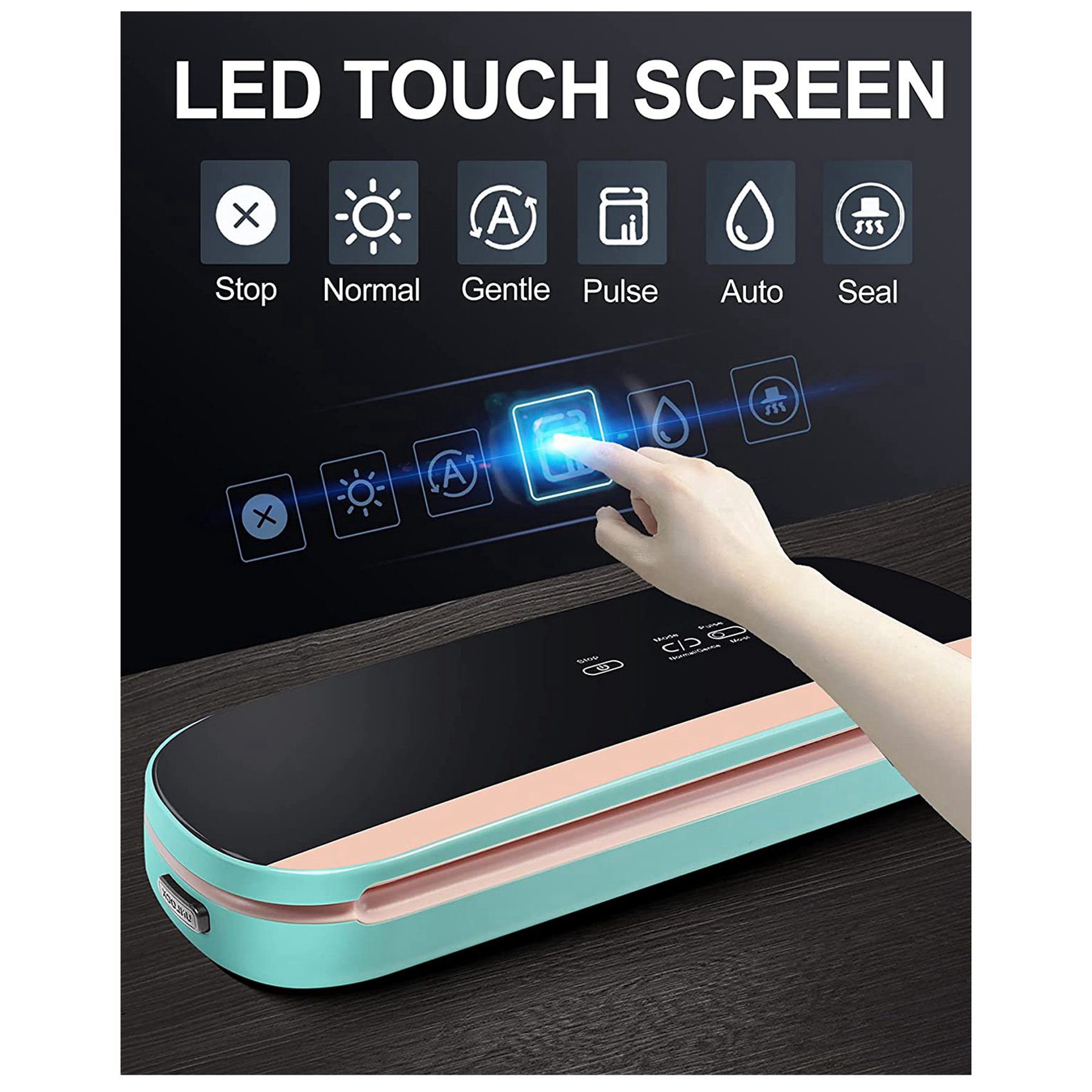 VEVOR Machine Sous Vide Alimentaire, 100 W, Machine à Emballer Mise Sous Vide Aliments 60 KPa