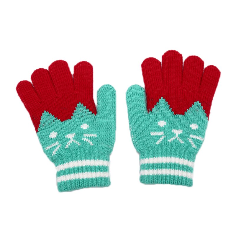 Child Kids Winter Warm Thick Gloves Baby Girls Boys Toddler Magic Mittens Imitation Cashmere Cute Baby Gloves 4-8Y