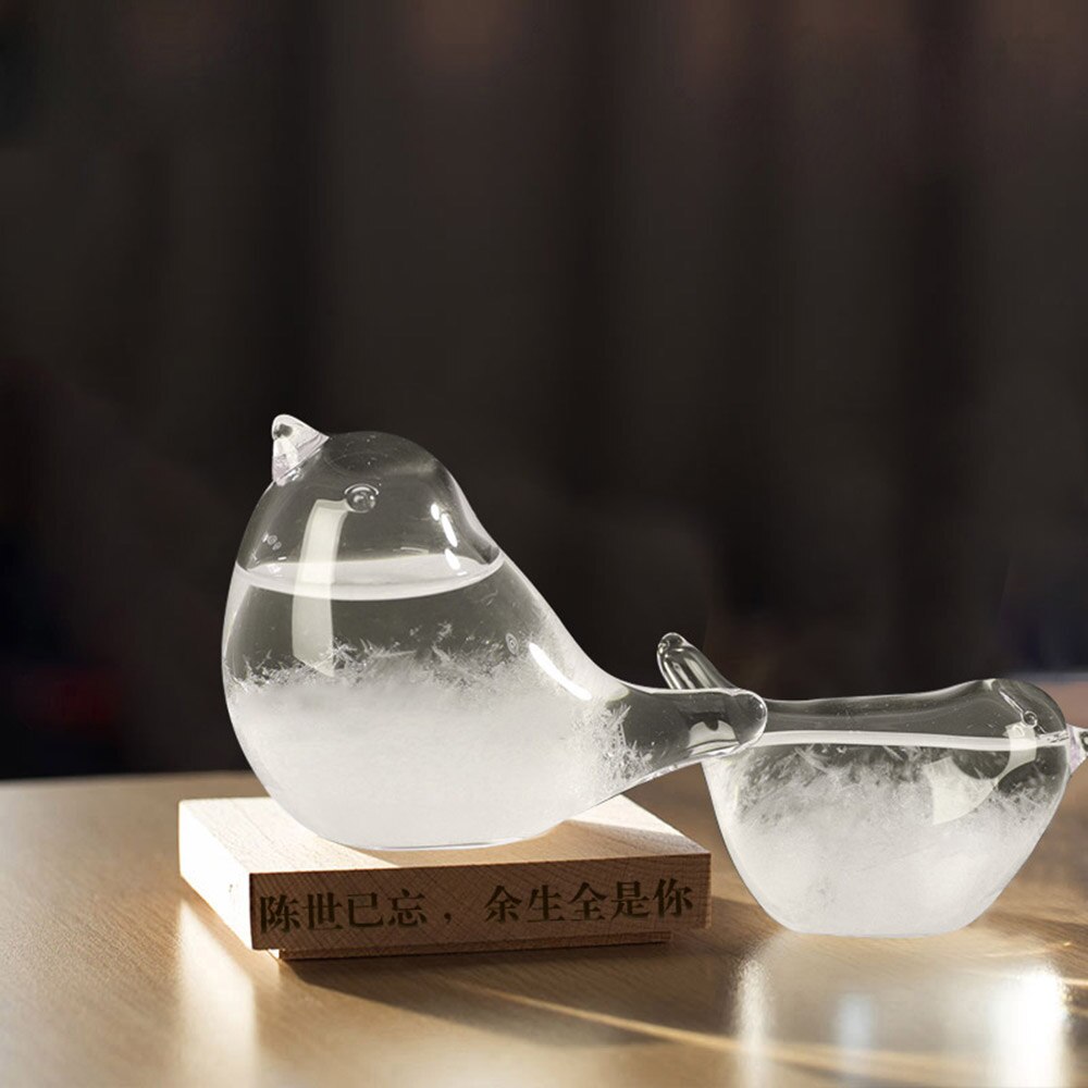 Krystal gennemsigtig stormglasflaske barometerflasker vejrudsigt stilfuld desktop vanddråbe vejrstation