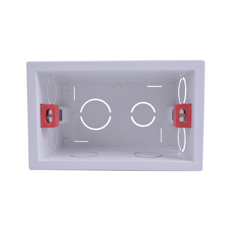 Caja inferior de instalación de enchufe de interruptor de pared americano tipo 118, caja oculta, caja inferior ignífuga, caja de conexiones
