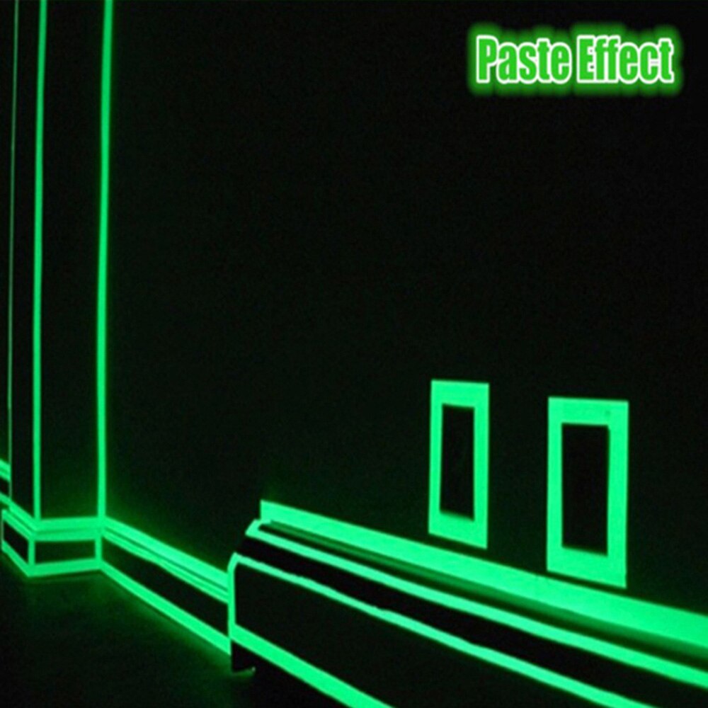 1.5cm*3m Luminous Fluorescent Night Self-adhesive Glow In The Dark Sticker Tape Safety Security Home Decoration Warning Tape