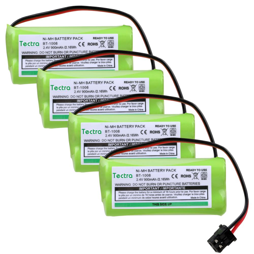 4Pcs 900mAH Ni-MH Rechargeable Battery for Uniden BT-1008 BT-1016 BT-1021 BT-1025 BT1021 BT1025 CPH-515B