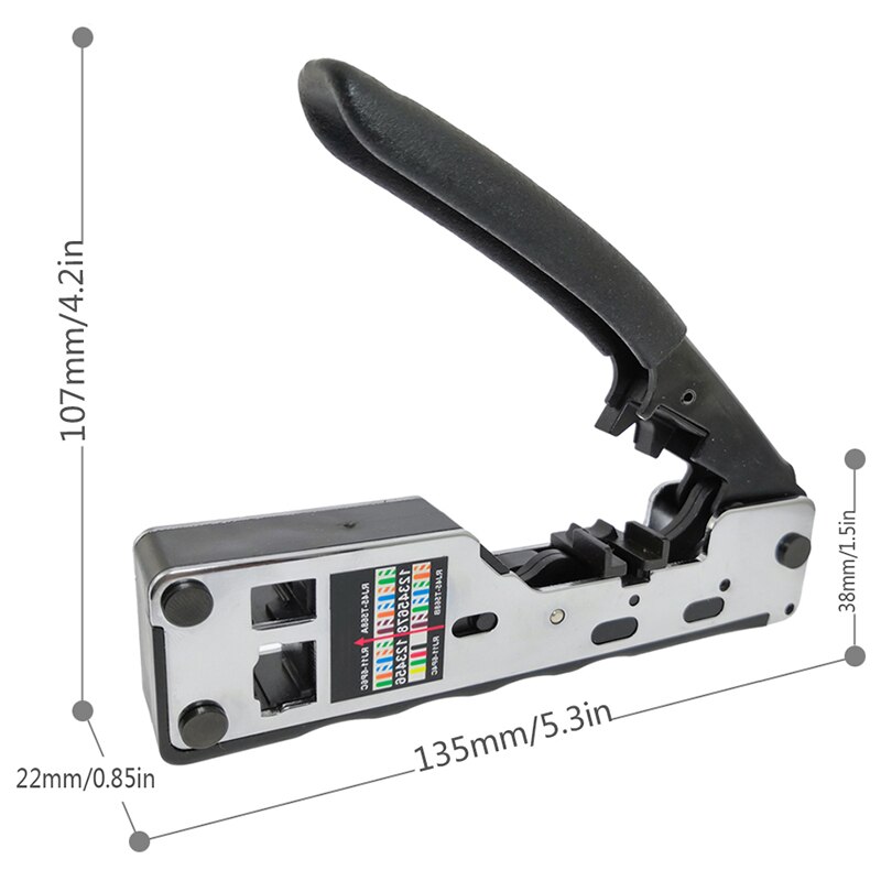 Crimp Metal Clip Rj45 Tool Network Crimper Crimping Tools For Cat7 Cat6 Cat5E Cat5 Stp Plugs Rj45 Connector Cables