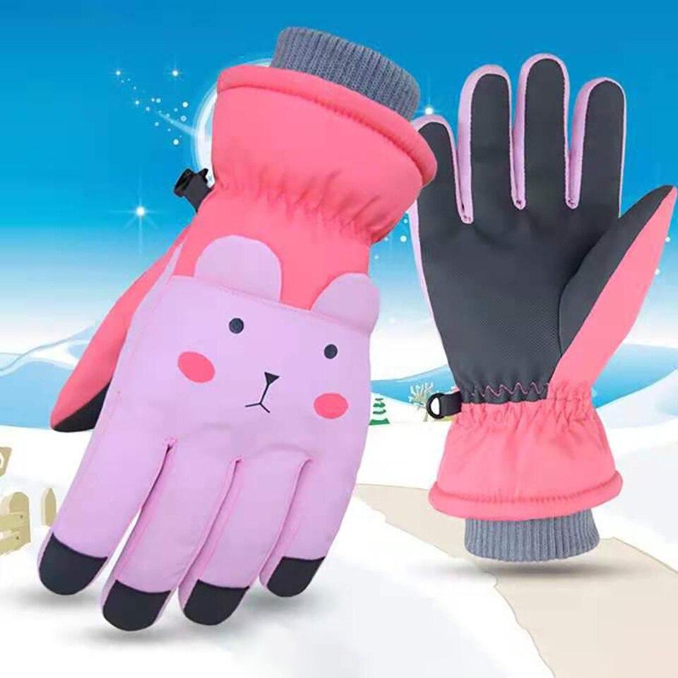 Winddicht Waterdicht Kind Ski Handschoenen Jongen Meisjes Winter Outdoor Skiën Handschoenen Warm Kinderen Ski Handschoenen Wanten Pols Warmer