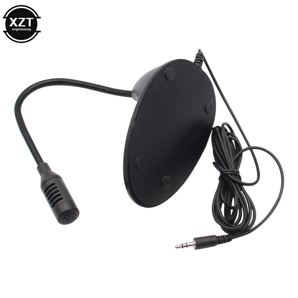 2m Flexible Stand Studio Speech Microphone 3.5mm Plug Gooseneck Mic Wired Mini Mic for Computer PC Desktop Notebook with Switch