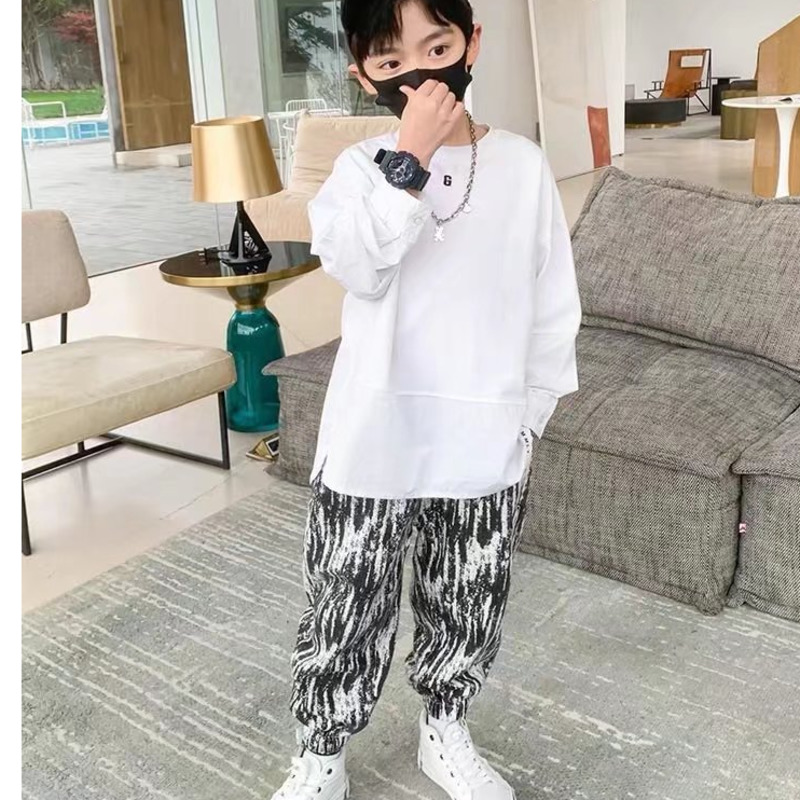 Brand New 110-160CM pantaloni per ragazzi primavera estate Tie-dye Print Leisure pantaloni per bambini vita elastica per adolescenti