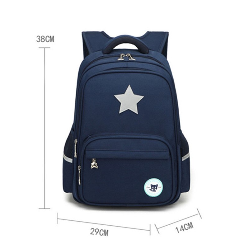 Waterdichte kinderschooltassen jongens meisjes basisschoolrugzakken kindertas schooltas orthopedische rugzak mochila infantil: Blauw klein