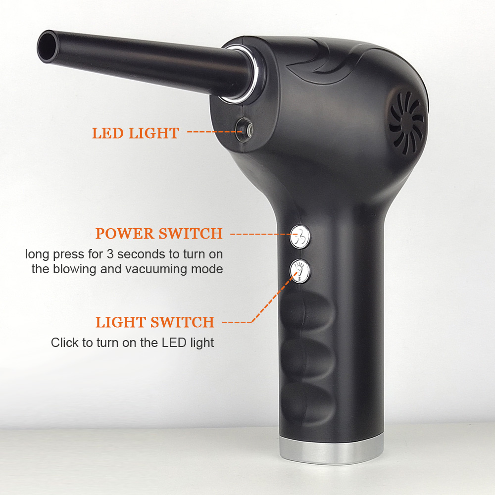 Draadloze Air Duster 6000/10000Mah Gecomprimeerd Usb Dust Blower Oplaadbare Kan Stofdoek Voor Toetsenbord Camera Cleaning