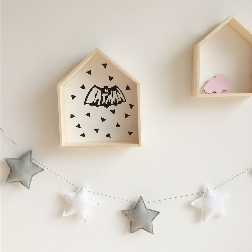 Nordique bébé chambre décoration tenture murale ornements à la main pépinière lune étoile guirlandes fille chambre décor Photo accessoires: QC0076-12