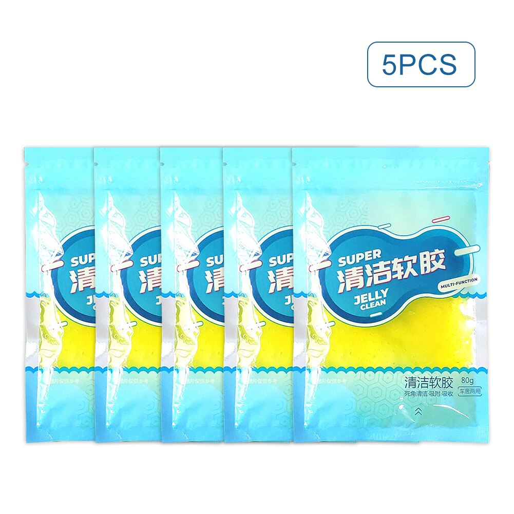 5Pcs Auto Interieur Magic Cleaning Gel Stopverf Auto Toetsenbord Console Laptop Computer Super Cleaner Dust Auto Air Vent Cleaning gel: Default Title