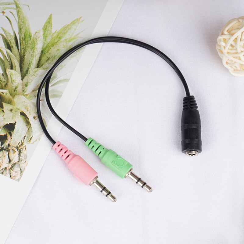 Mobile Phone Computer Headset Adapter Cable One Point Two Microphone Adapter Cable Male And Female 3.5mm Audio Cable In Stock: Default Title