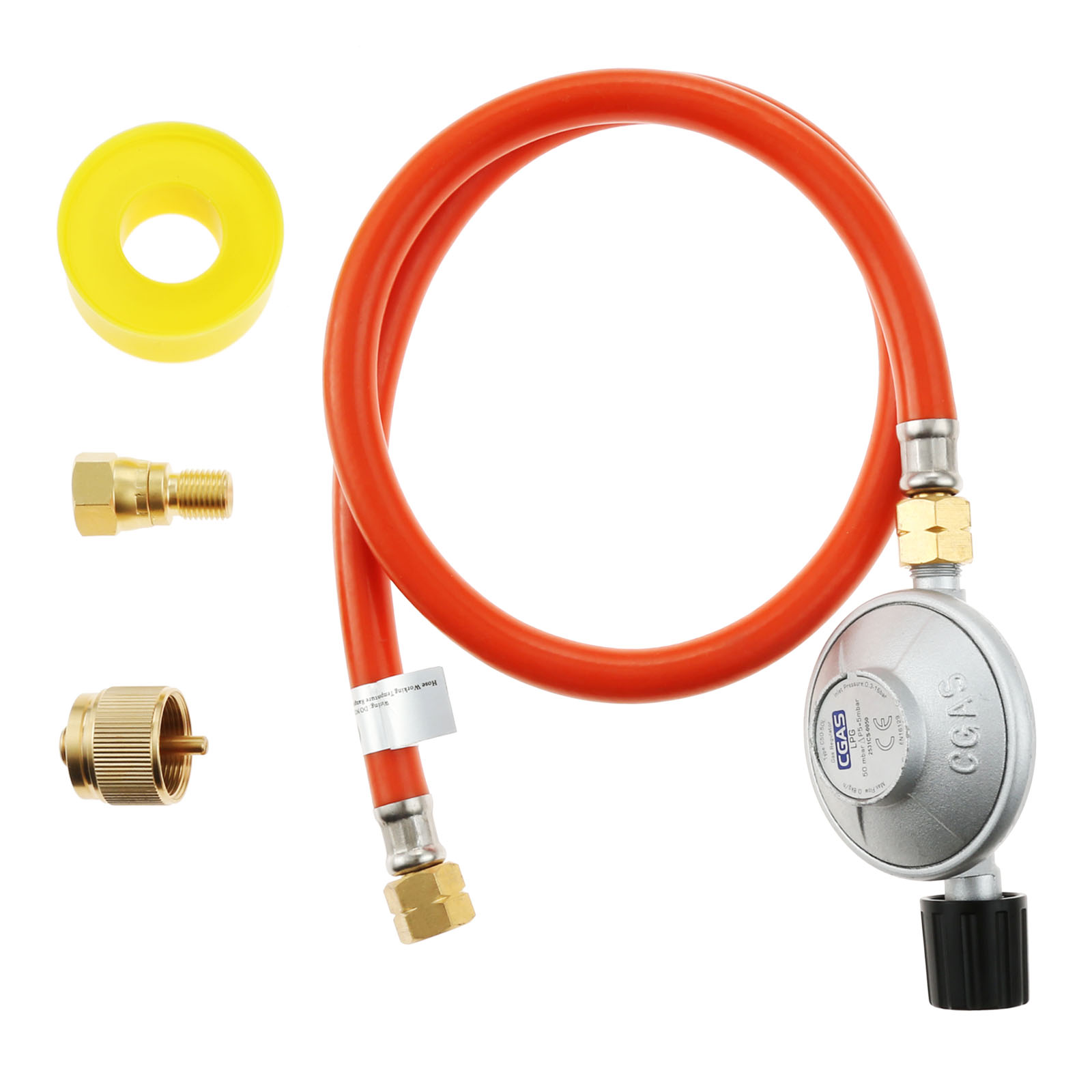 Camping Kachel Grills 1LB Propaan Fles & Kleine Butaan Cansiter Verstelbare Regulator 50Mbar Met Slang 31.5 "Lange G1/4" Links Draad