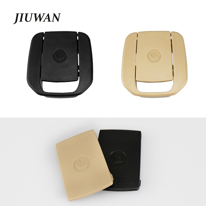 Noir/Beige voiture siège arrière crochet ISOFIX couverture ABS enfant retenue boucle accessoires pour BMW X1 E84 3 série E90/F30 1 série E87