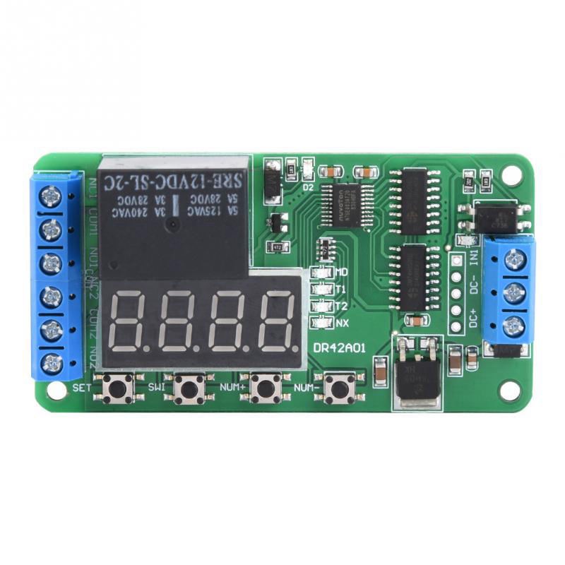 Dual Channel 12V Multi Functionele Dpdt Delay Timer Relais Tijd Schakelaar Dr42A01