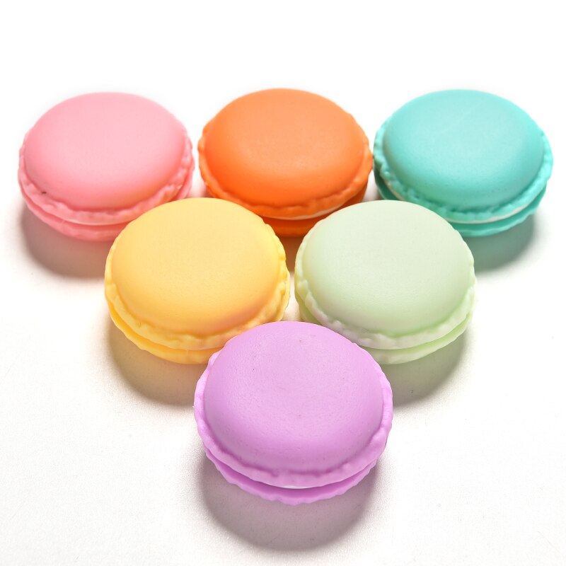 1pc söta godis dekoration klämma färg macaron mini förvaringsbox smyckeskrin pillerfodral födelsedag