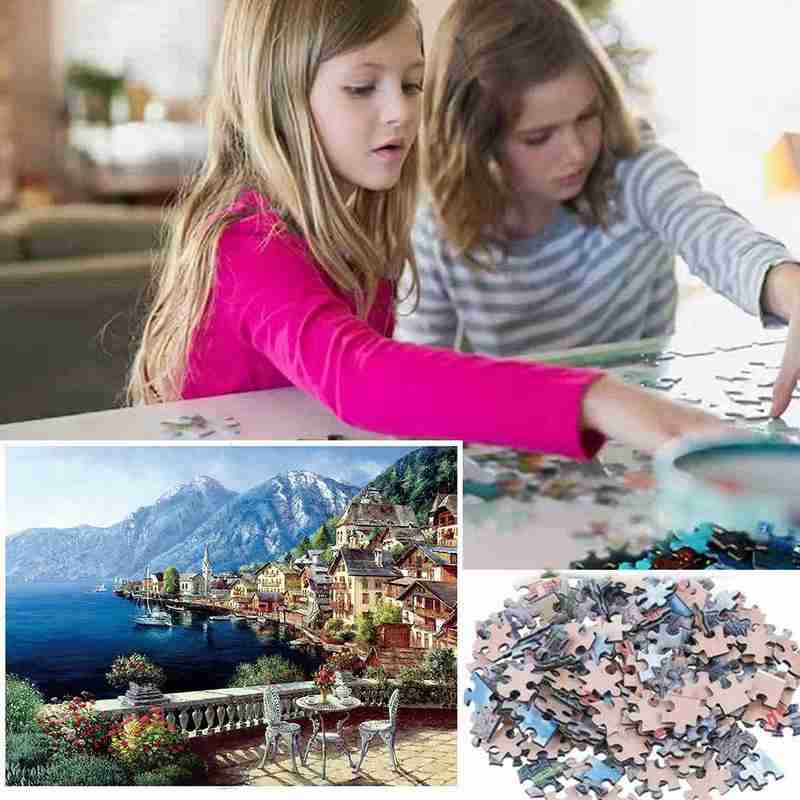 1000 Stuks Van Sterrenhemel Landschap Australië Stad Cartoon Animatie Vliegtuig 1000 Stukjes Papier Puzzels