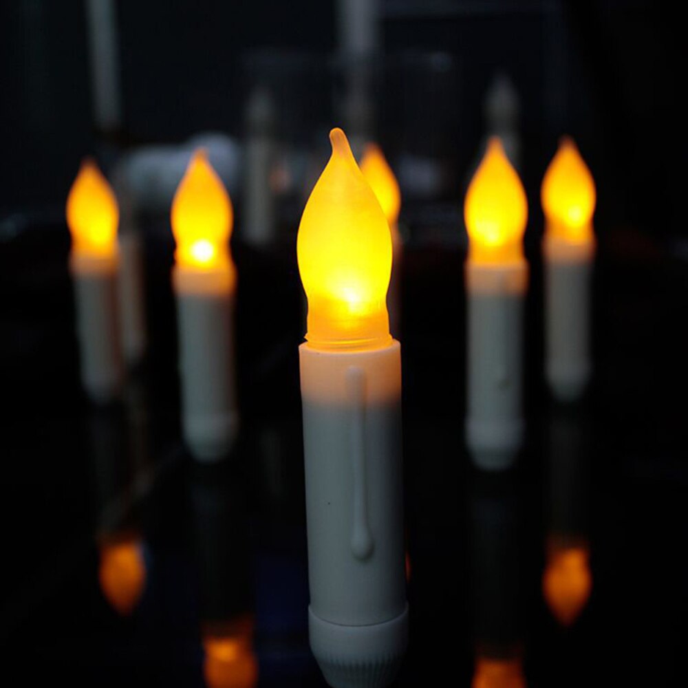 12pcs LED Taper Candles Flameless Candle Lights Electric Candles Window Lights