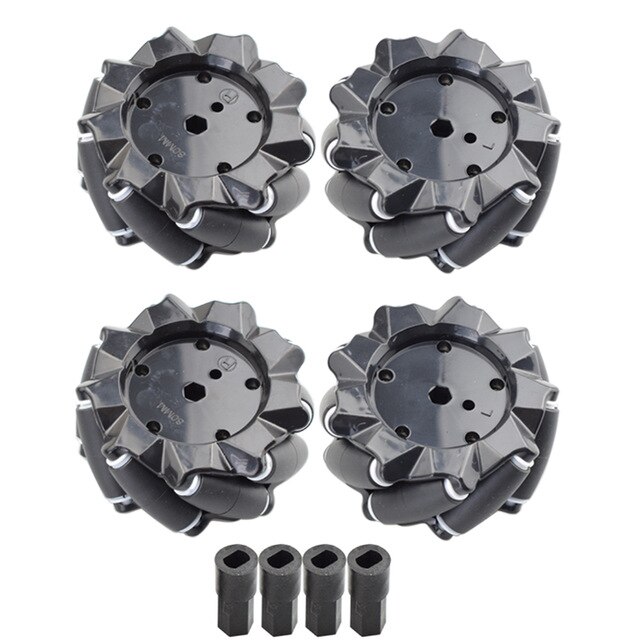 80mm Omni Mecanum Rad mit 4/6mm TT Naben für Arduino Himbeere Pi DIY Stengel Roboter Auto Chassis Spielzeug Teile