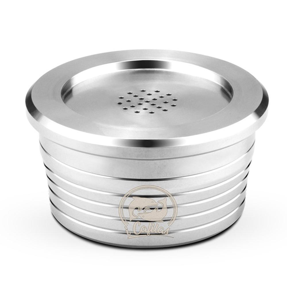 Stainless steel Refillable Coffee Capsule Pod Filter Dripper Tamper Compatible with DELTA Q/ Coffee Machine: Type 1