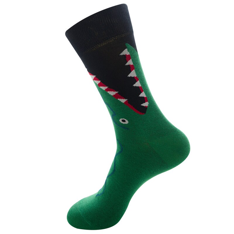 1 pair men socks combed cotton bright colored funny socks men's calf crew socks for business causal dress wedding: 10