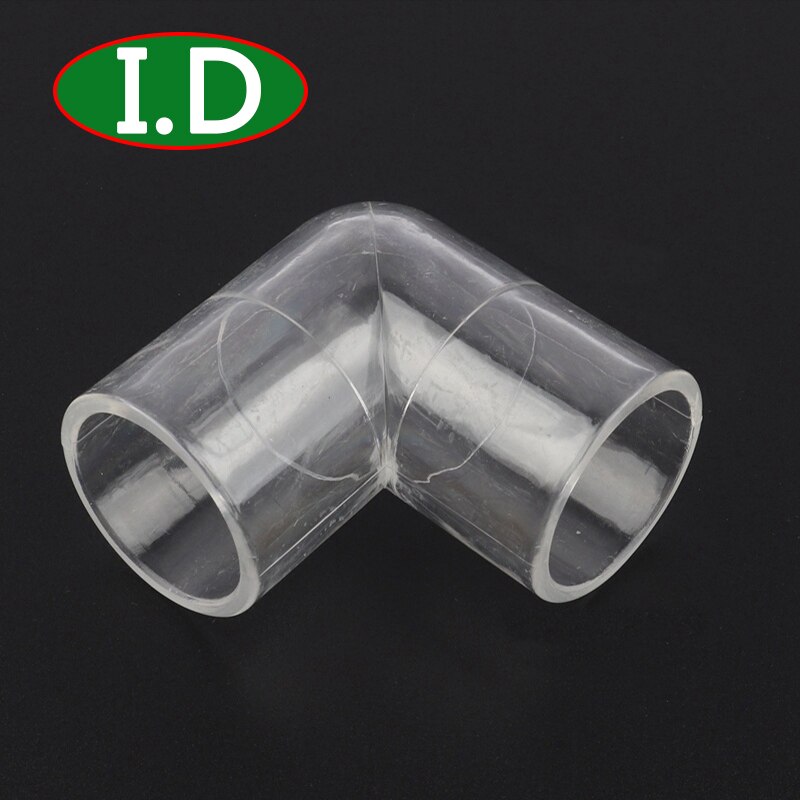 2pcs I.D 16/20/25/32mm Acrylic Pipe Connector Transparent Acrylic Joint Aquarium Fish Tank Glass Tube Fittings Accessories: 16mm / Elbow Connector